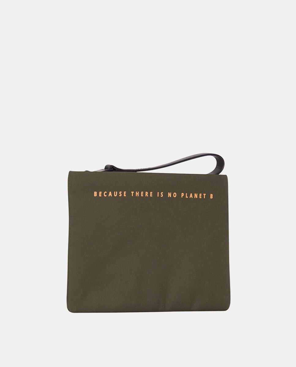 Sac pouch moyen en matières recyclées militaire