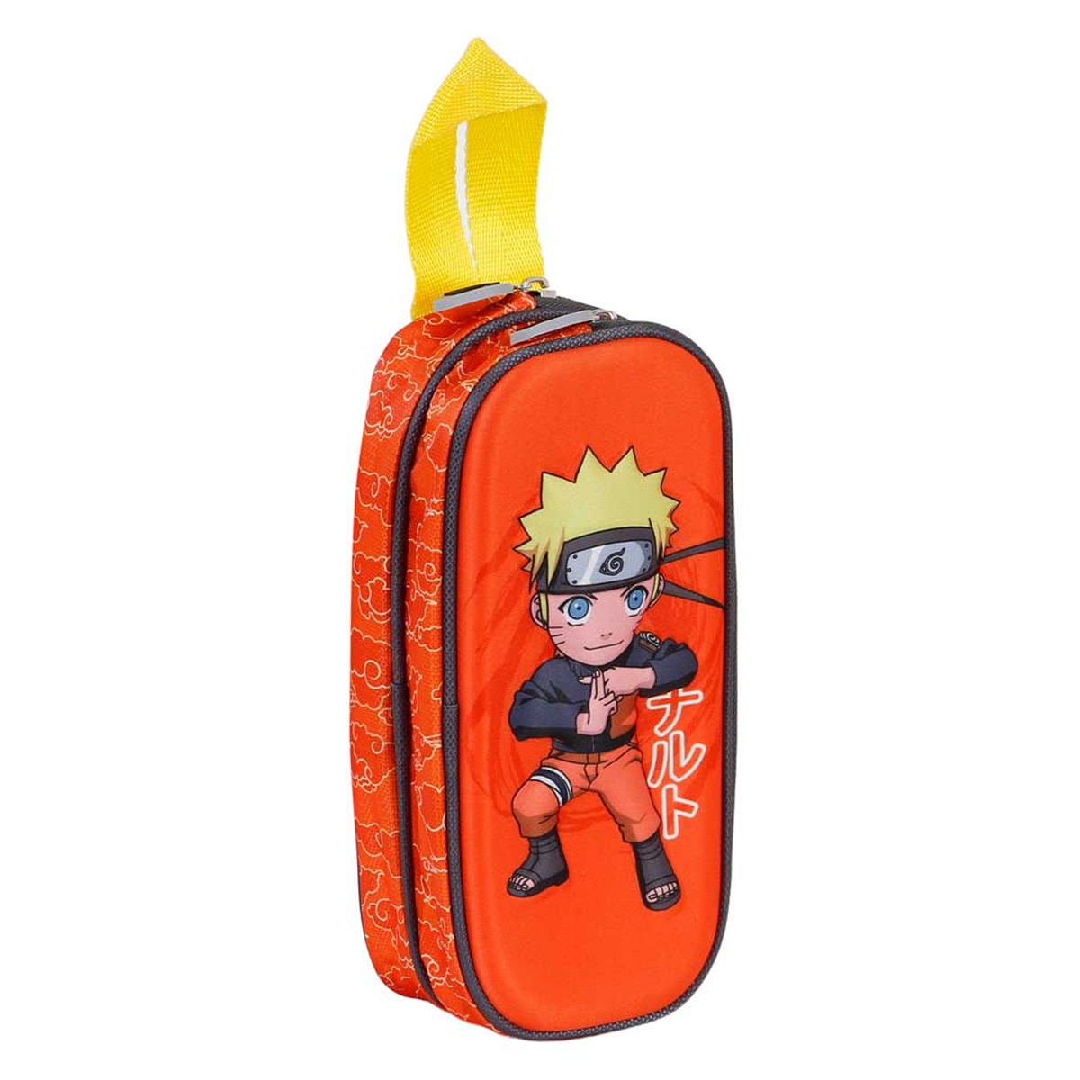 Estuche portatodo doble 3d Chikara Naruto Karactermania rojo Rojo-3