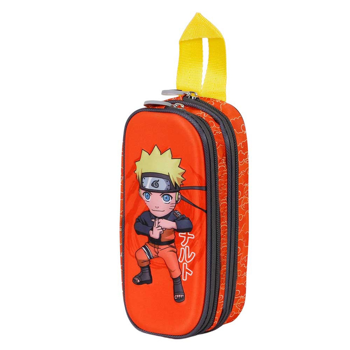 Imagen 0 de Estuche portatodo doble 3d Chikara Naruto Karactermania rojo