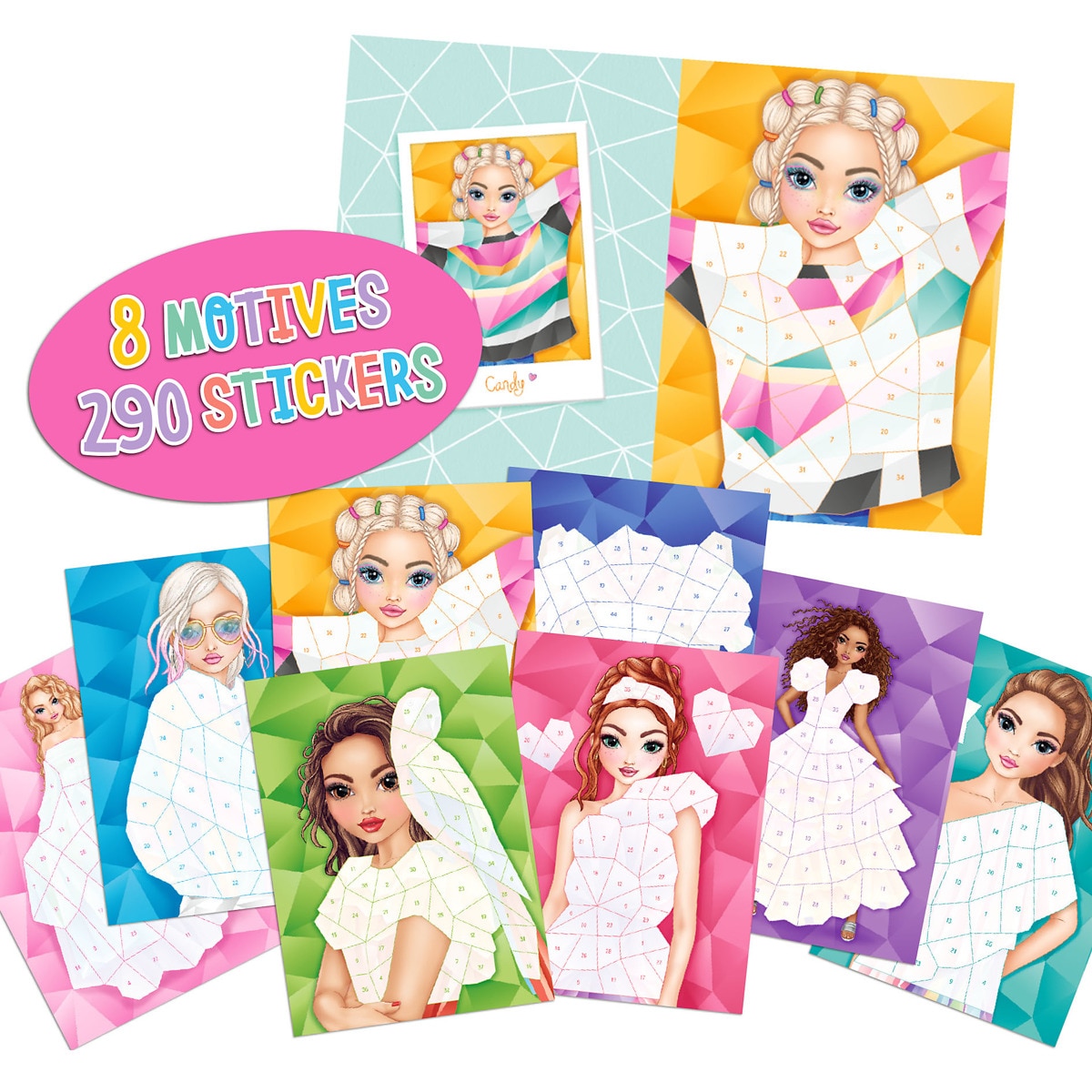 Libro pegatinas por números Mermaid TOPModel 4