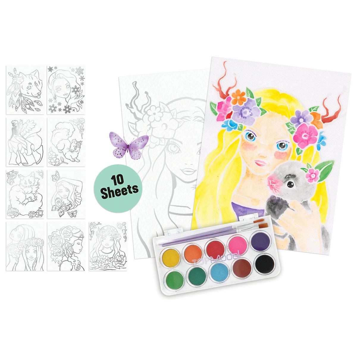 Láminas para colorear Mermaid TOPModel 5