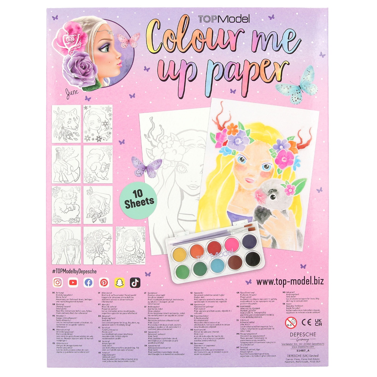 Láminas para colorear Mermaid TOPModel 6