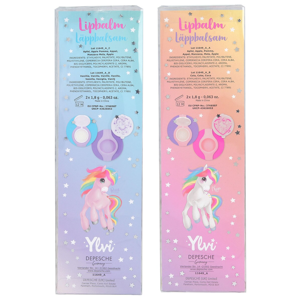 Pulseira com bálsamo labial Mermaid Ylvi Sortido-5