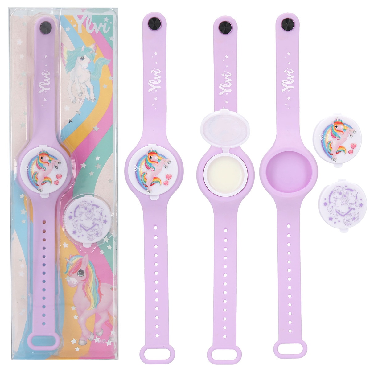 Pulseira com bálsamo labial Mermaid Ylvi Sortido-2