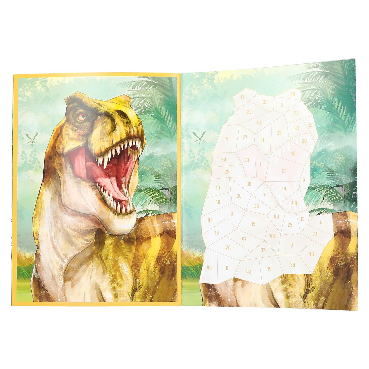 Libro pegatinass por números Iceworld Dino World + Action 4
