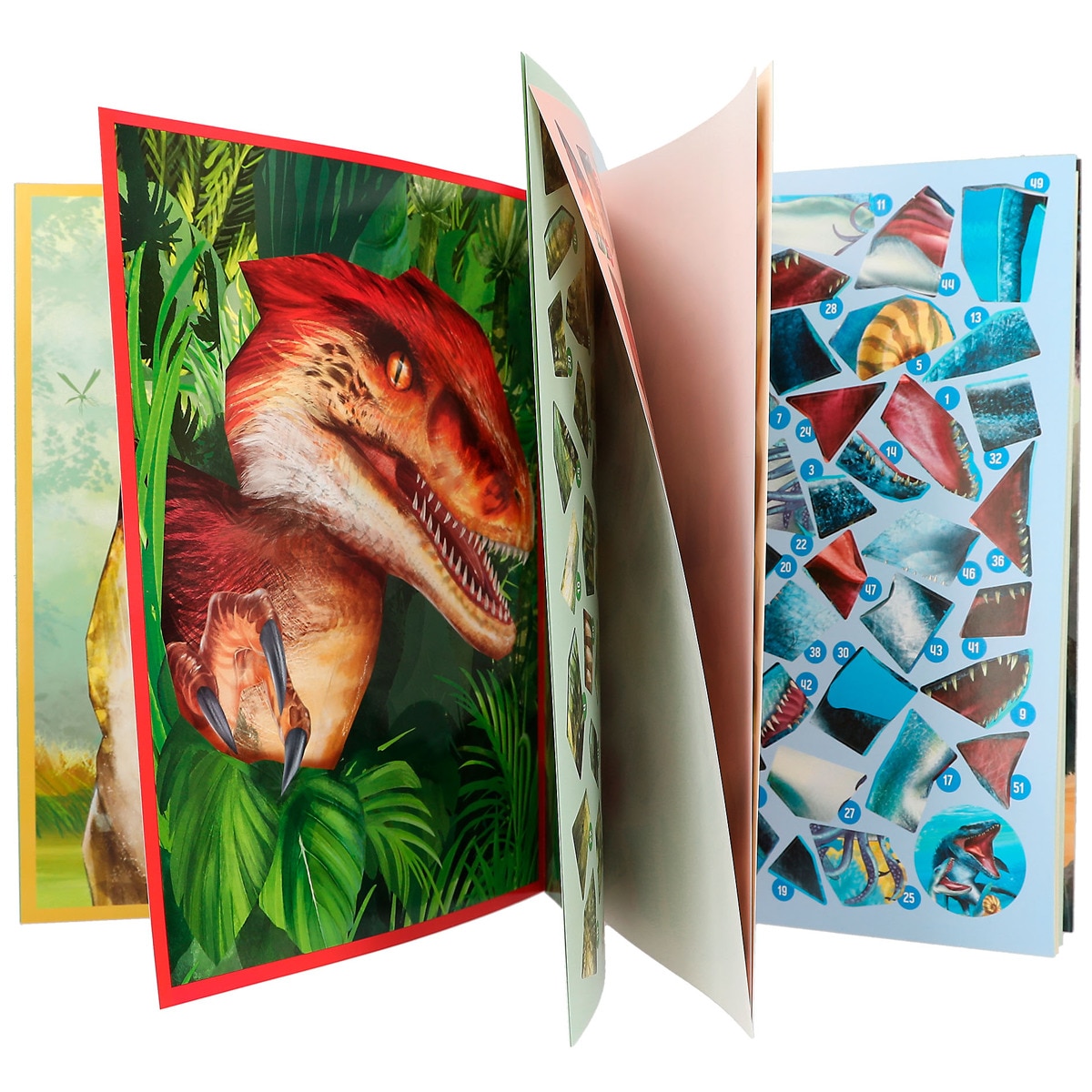 Libro pegatinass por números Iceworld Dino World + Action 3
