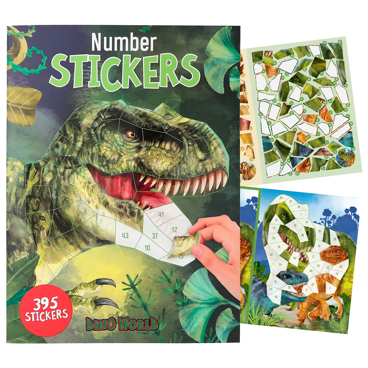 Libro pegatinass por números Iceworld Dino World + Action 1