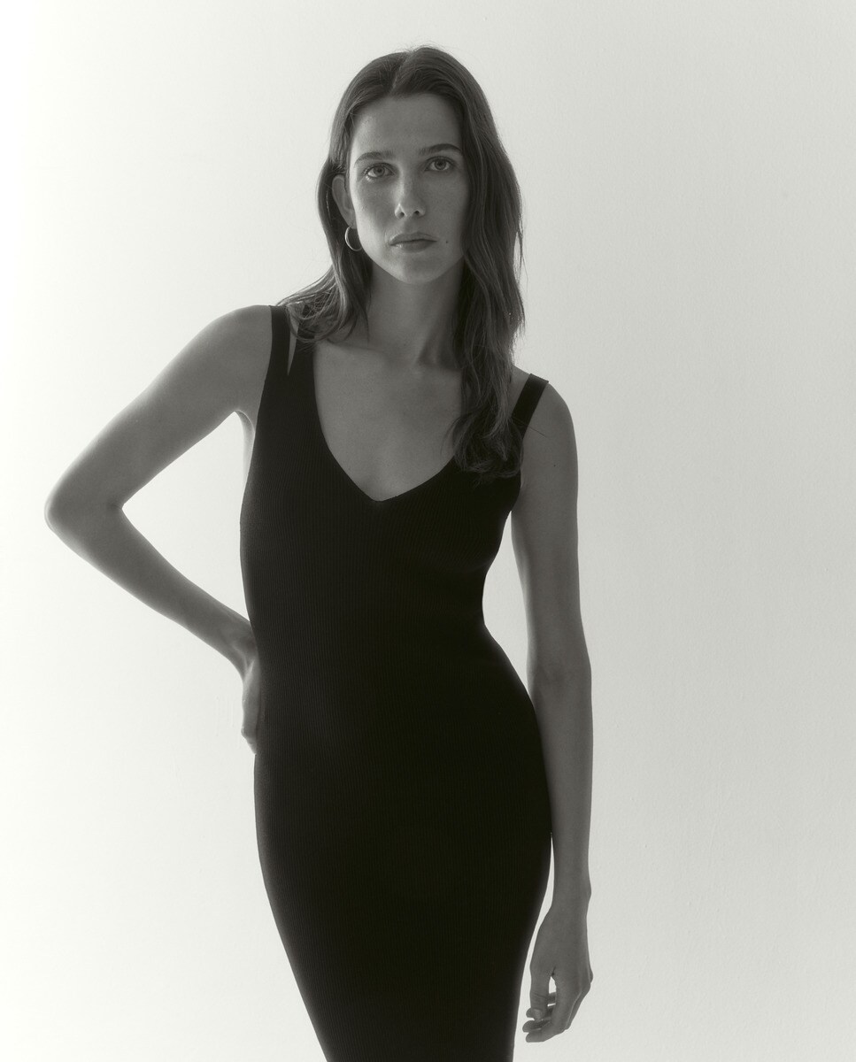 Robe midi à bretelles croisées