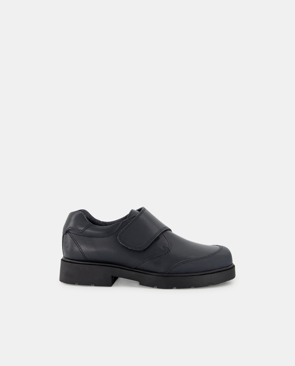 Blucher com Biqueira Reforçada e em Velcro Azul-escuro-1