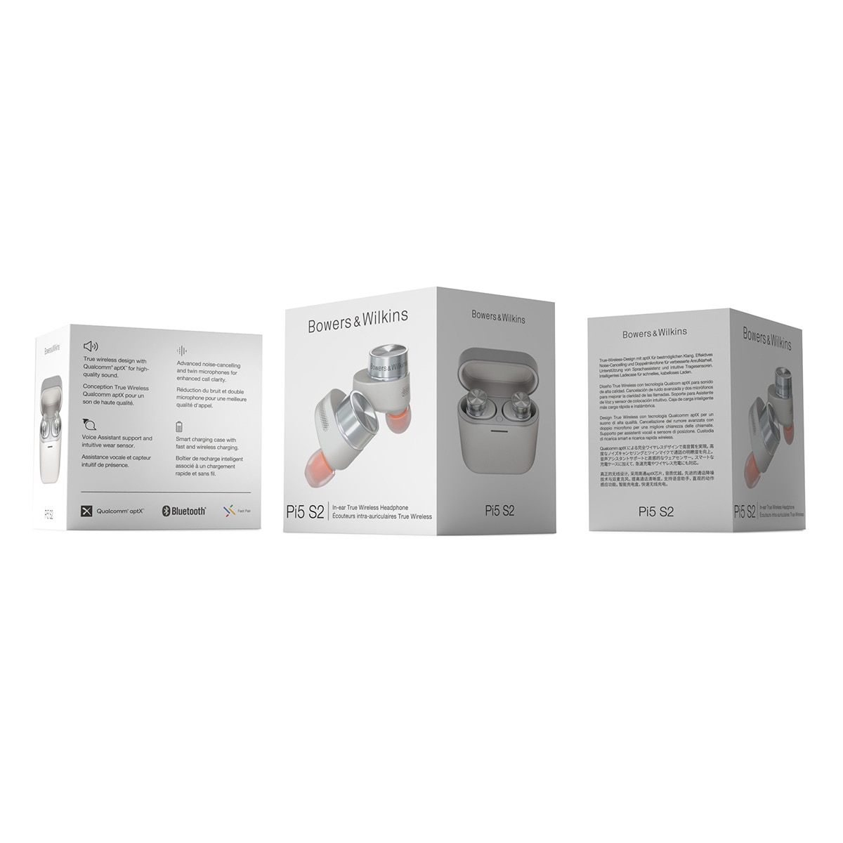 Auriculares de botón Bowers&Wilkins PI5 S2 True Wireless con cancelación de ruido activa Gris claro-9