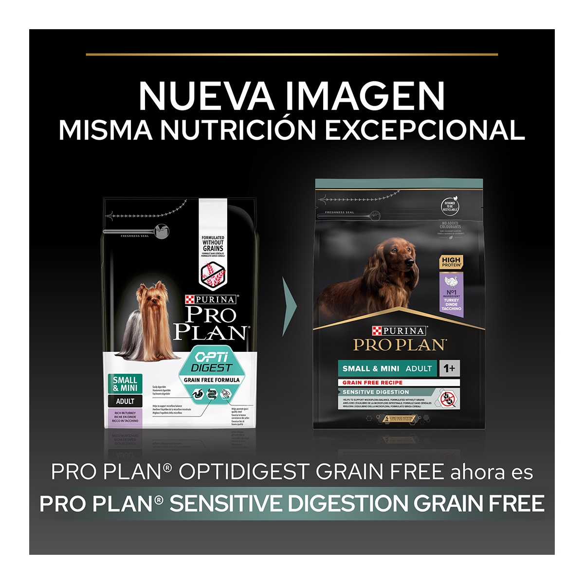 Pienso para perros adultos Purina Pro Plan Small & Mini Sensitive Digestion grain free pavo 2,5 kg 9