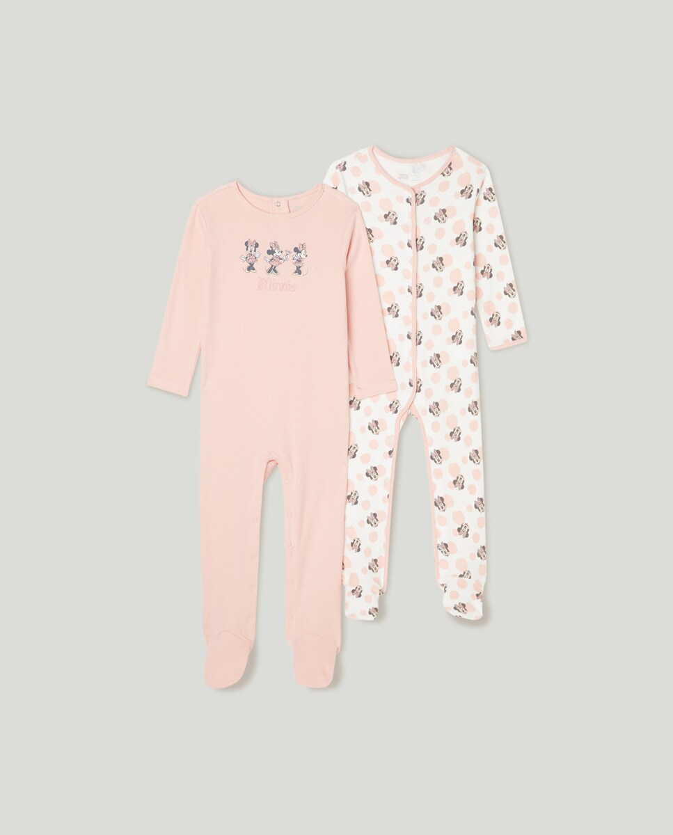 Lot de deux grenouillères imprimé Minnie