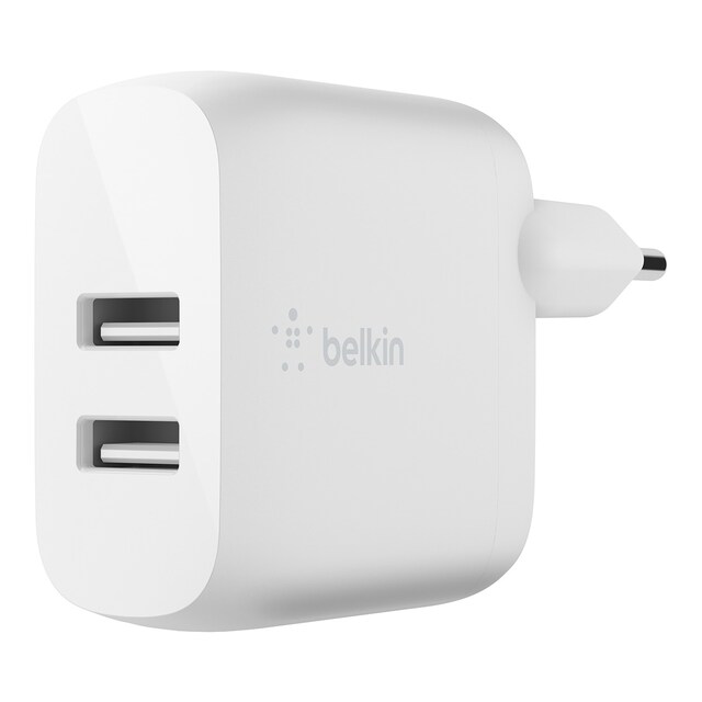 Imagen 0 de Cargador de pared Belkin doble USB-A 24 W