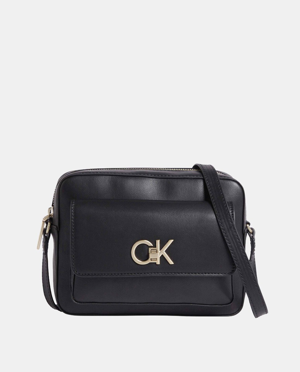 Petit sac à bandoulière uni avec poche avant