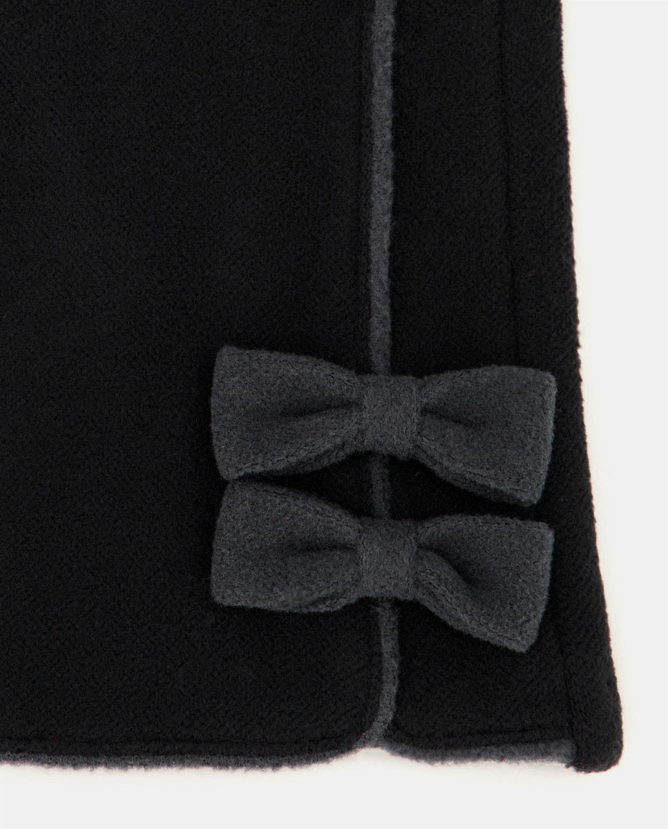 Luvas com Detalhes de Laço e em Tecido - Preto Preto-2