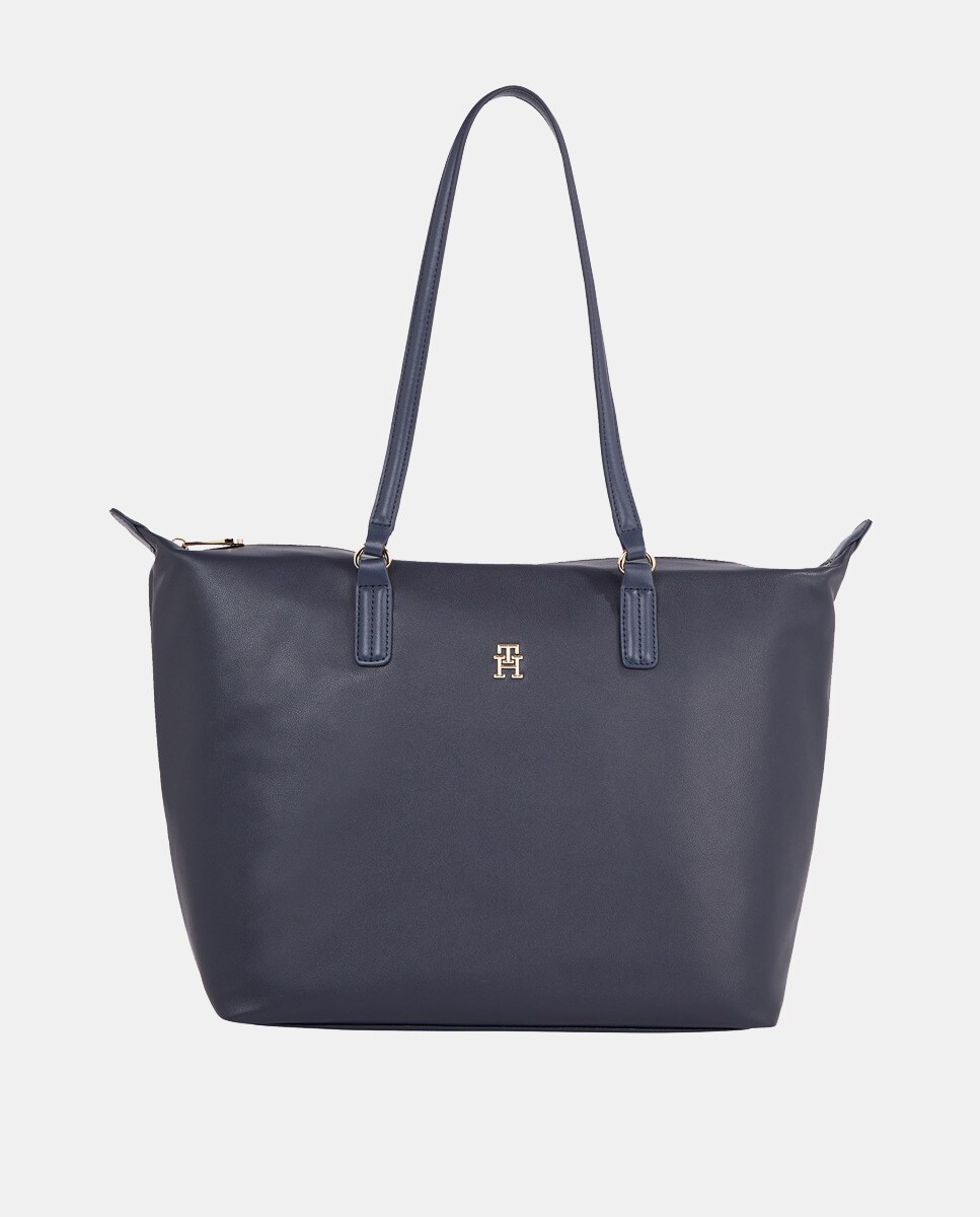 Sac porté épaule style tote avec logo métallisé
