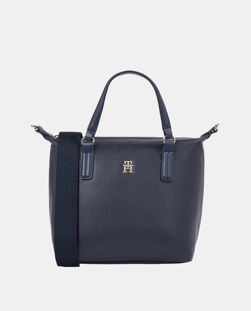 Petit sac porté épaule style tote avec logo métallisé