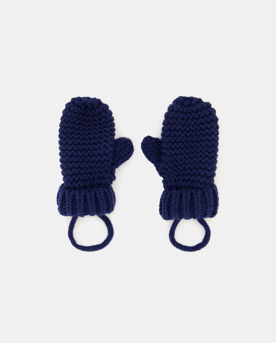 Moufles unies en maille