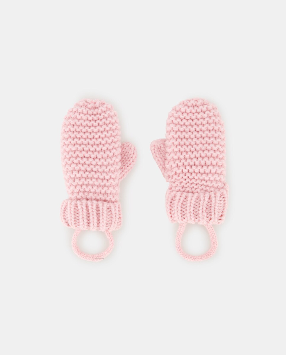 Moufles unies en maille