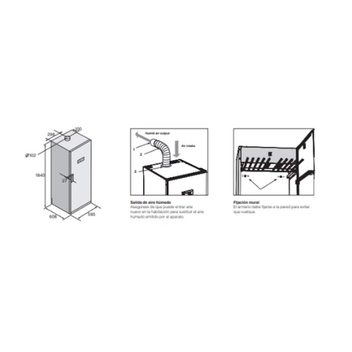 Cabina secadora vertical Asko 4 kg, Evacuación - DC7784V.W Blanco-8
