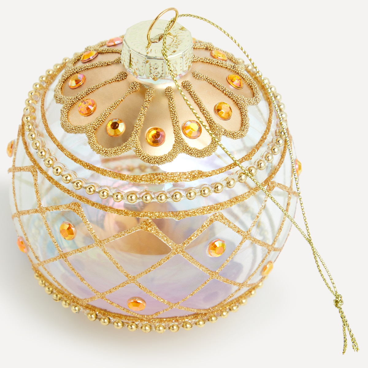 Bola transparente Bohemia Navidad El Corte Inglés Oro-2