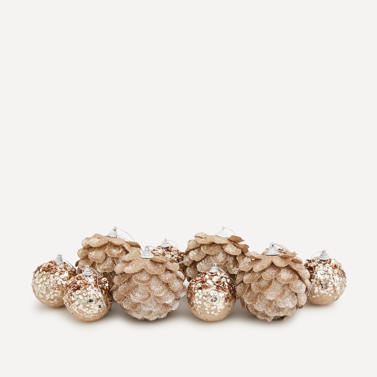 Conjunto de 10 Bolas Multi Champanhe-3