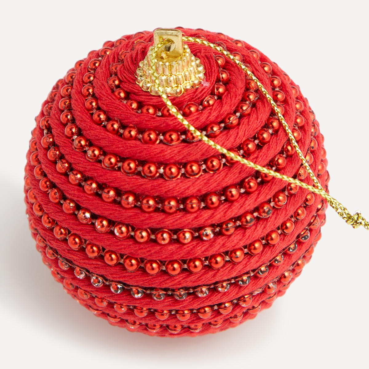 Conjunto de 6 Bolas com Corrente de Bolinhas Vermelho-2