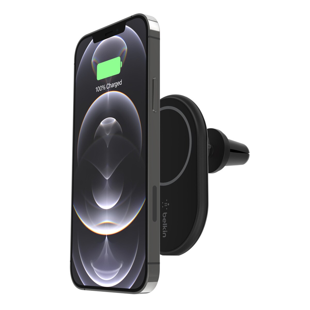 Cargador inalámbrico magnético para coche Belkin 10 W Negro-2