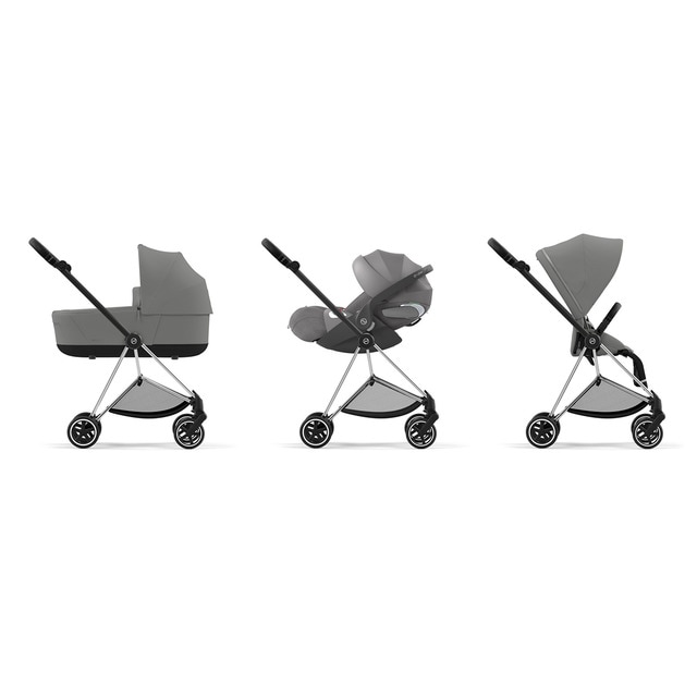Imagen 0 de Carro de bebé trío Cybex MIOS con Chasis Chrome Black en gris claro