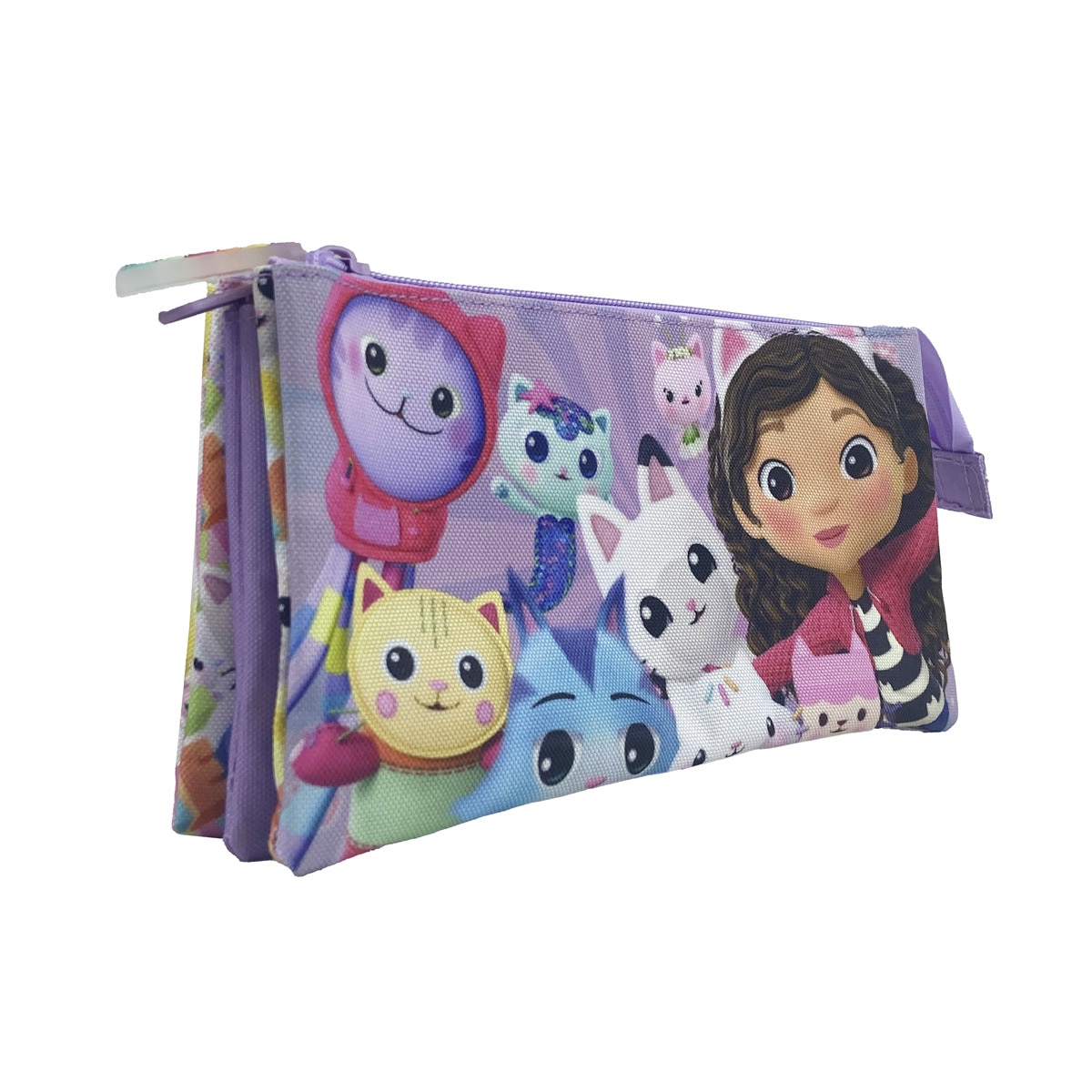 Estojo Simples Triplo Gabby's Dollhouse - Malva Multicolor Malva-2