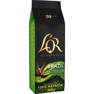 café en grano Brasil 100% arábica intensidad 6 paquete 500 g - L'or Espresso