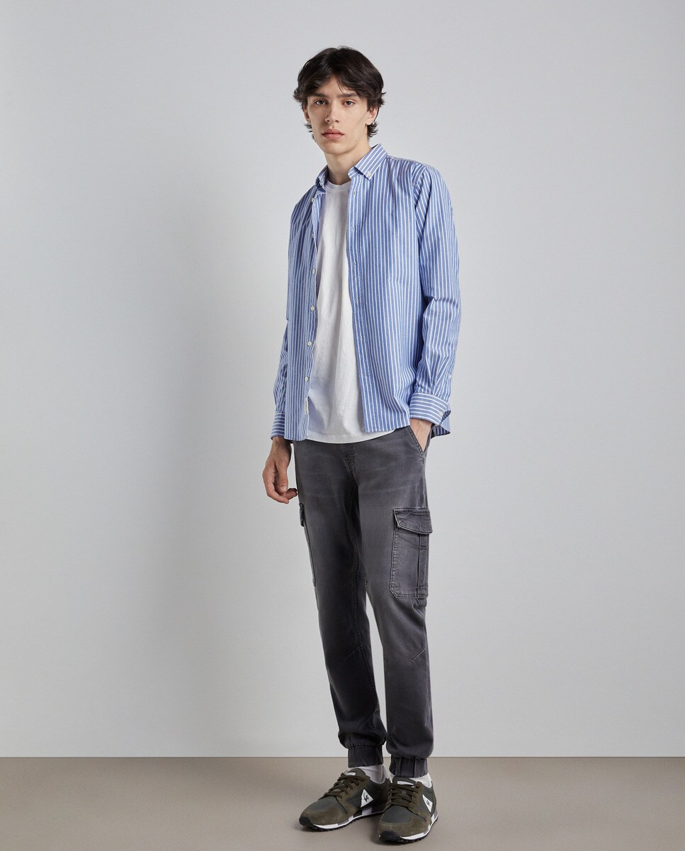 Jean multipoches knit jogger