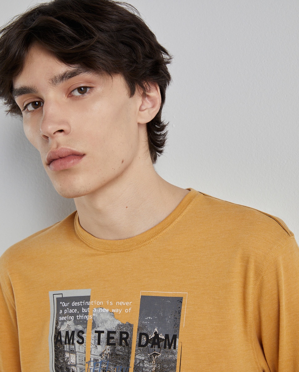 Tshirt à manches longues fantaisie avec imprimé