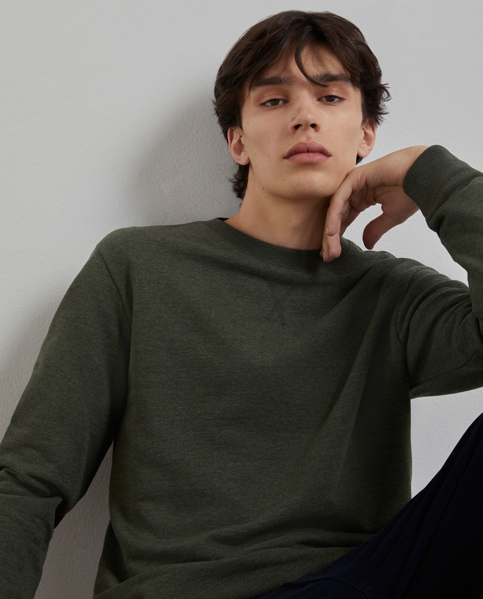 Sweat à col rond en uni