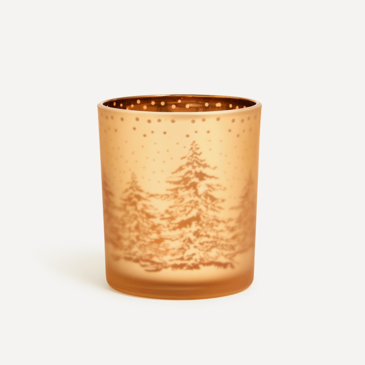 Portavelas vaso Bosque Navidad El Corte Inglés Oro-1