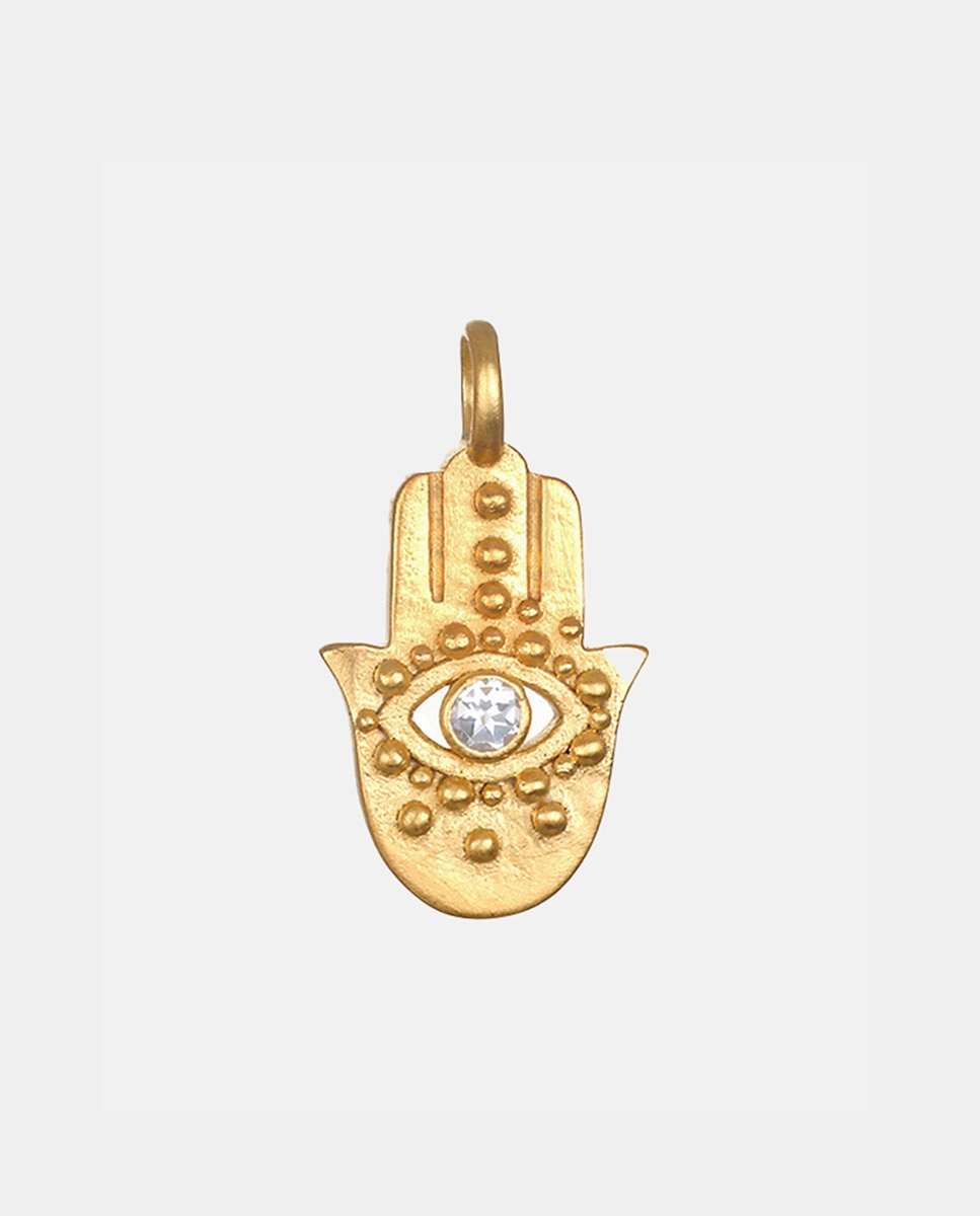 Charm Ojo con topacio Blanco-1