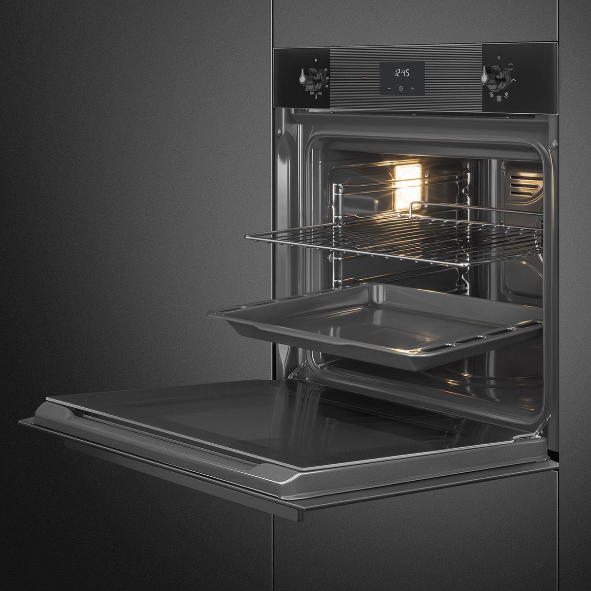 Horno multifunción Smeg función ventilado - SF6100VB3 Negro-6