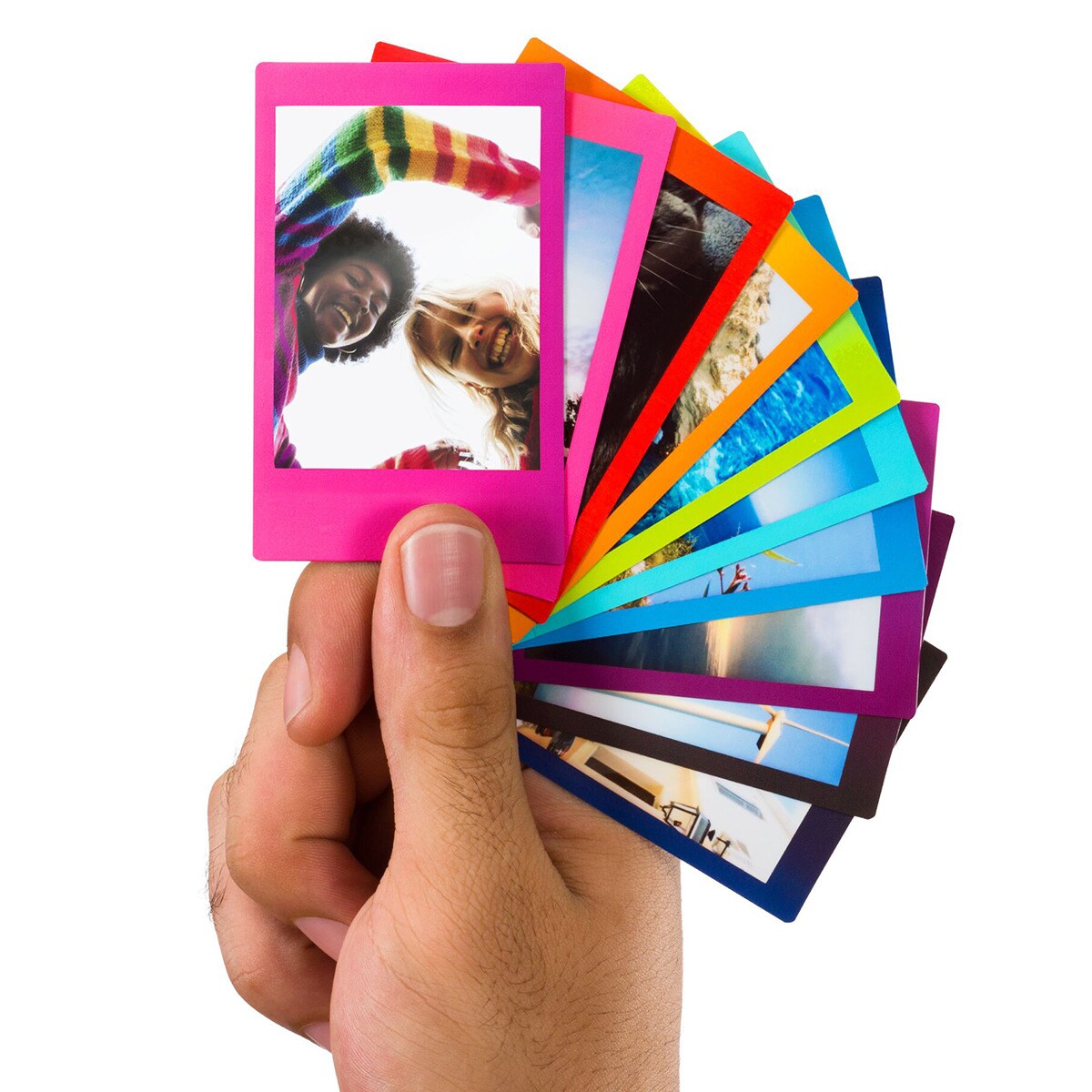 Película instantânea Instax Mini Film 10 folhas Arco-íris Branco-3