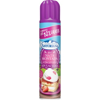 nata montada azucarada sin lactosa spray 250 ml - Asturiana