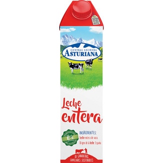 leche entera brik 1 l - Asturiana