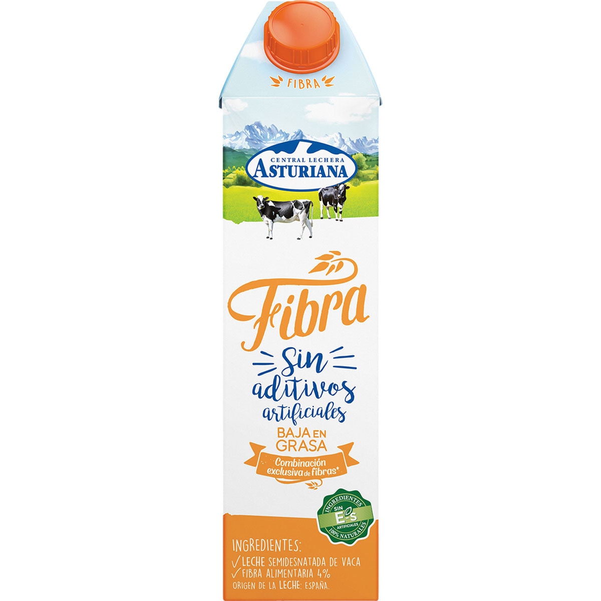 bebida láctea de leche semidesnatada con fibra natural brik 1 l
