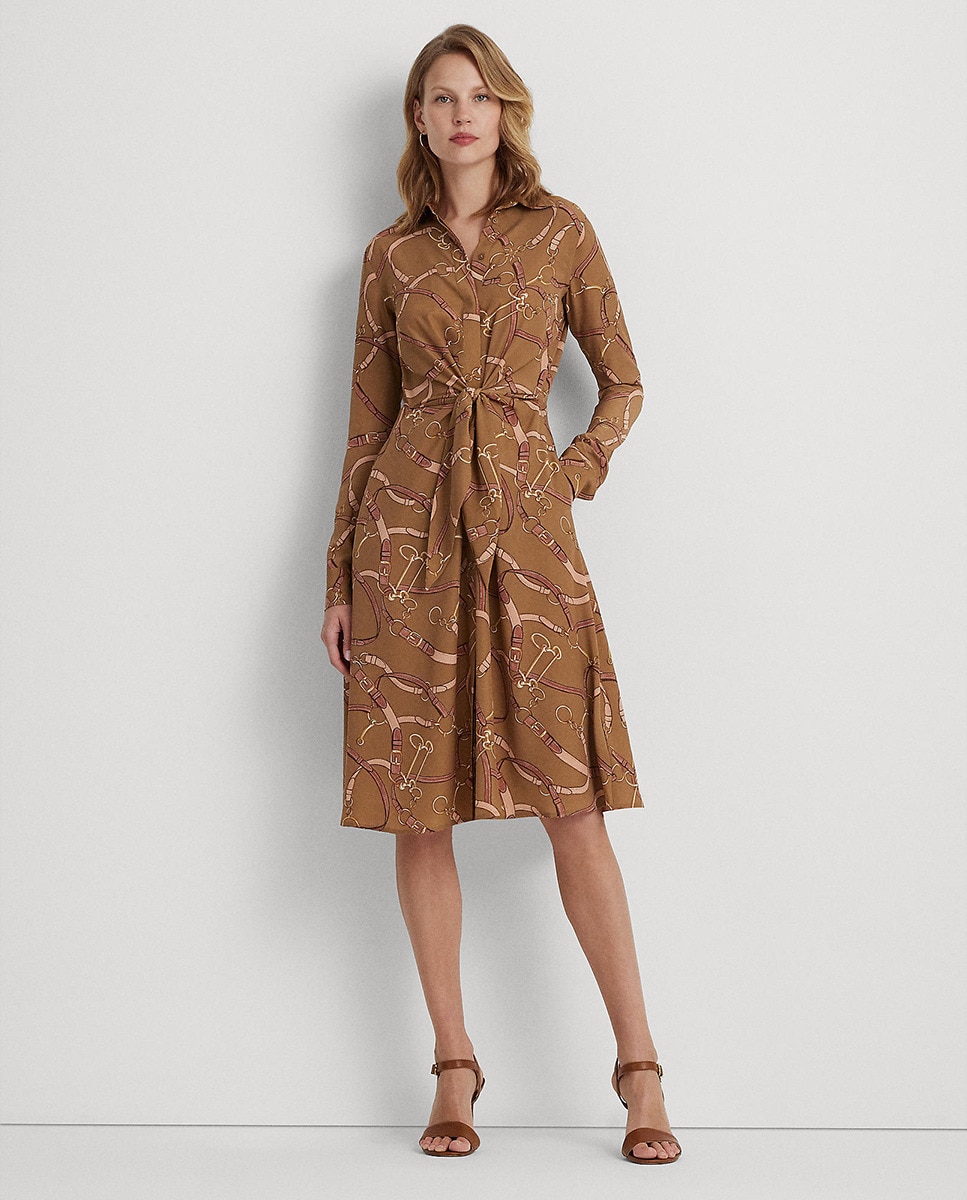 Robe midi imprimé équestre