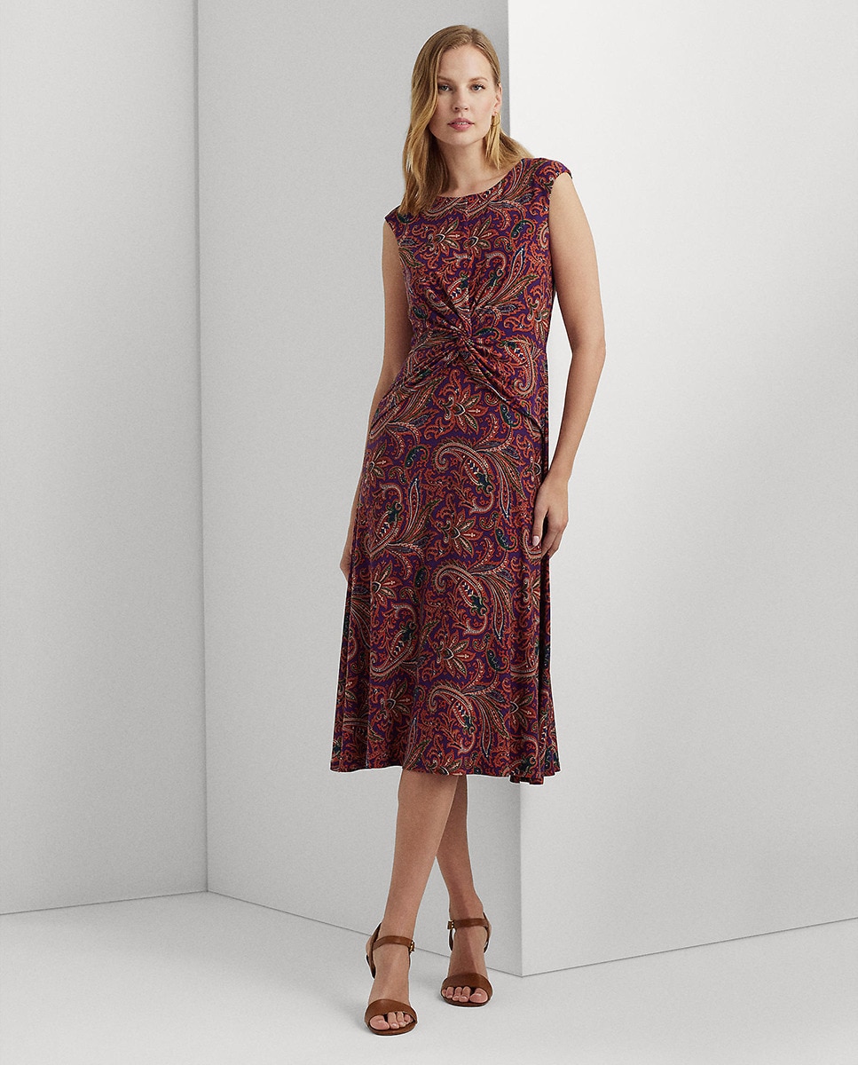 Robe midi imprimé cachemire