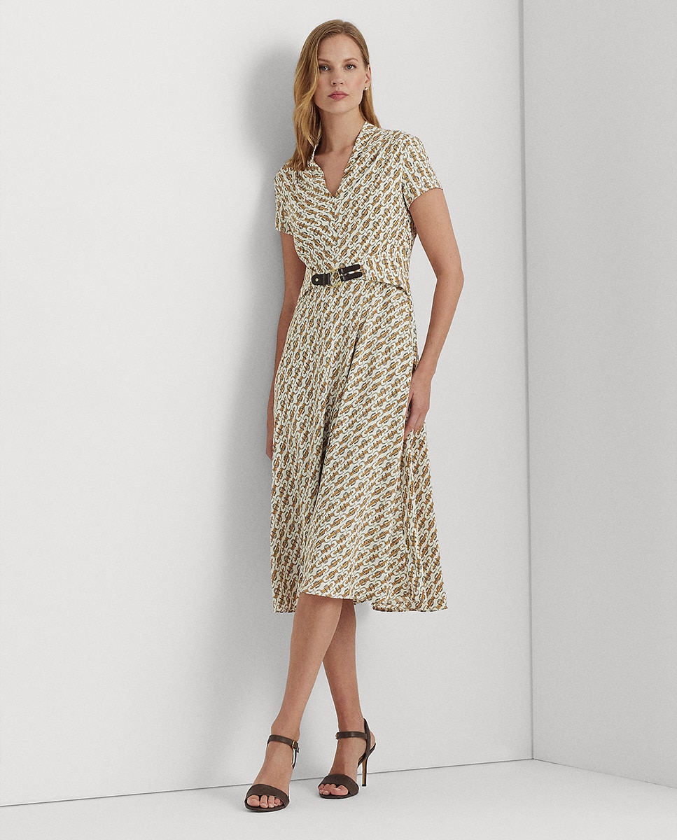 Robe midi imprimé équestre