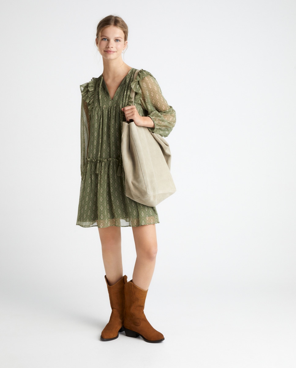 Robe courte manches longues