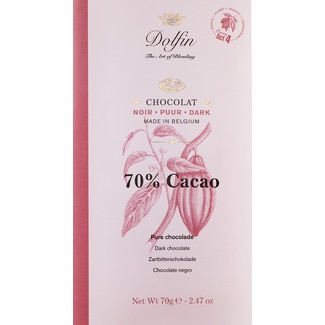 Chocolate Preto 70% Cacau tablete 70 g - Dolfin