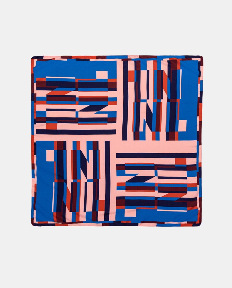 Foulard à imprimé à motif et logos