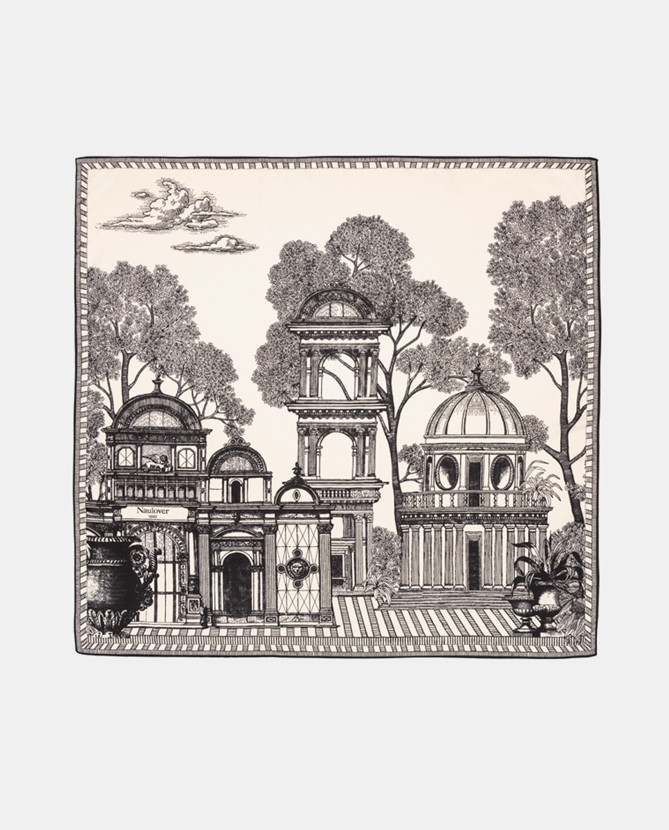 Foulard multicolore à imprimé fantaisie