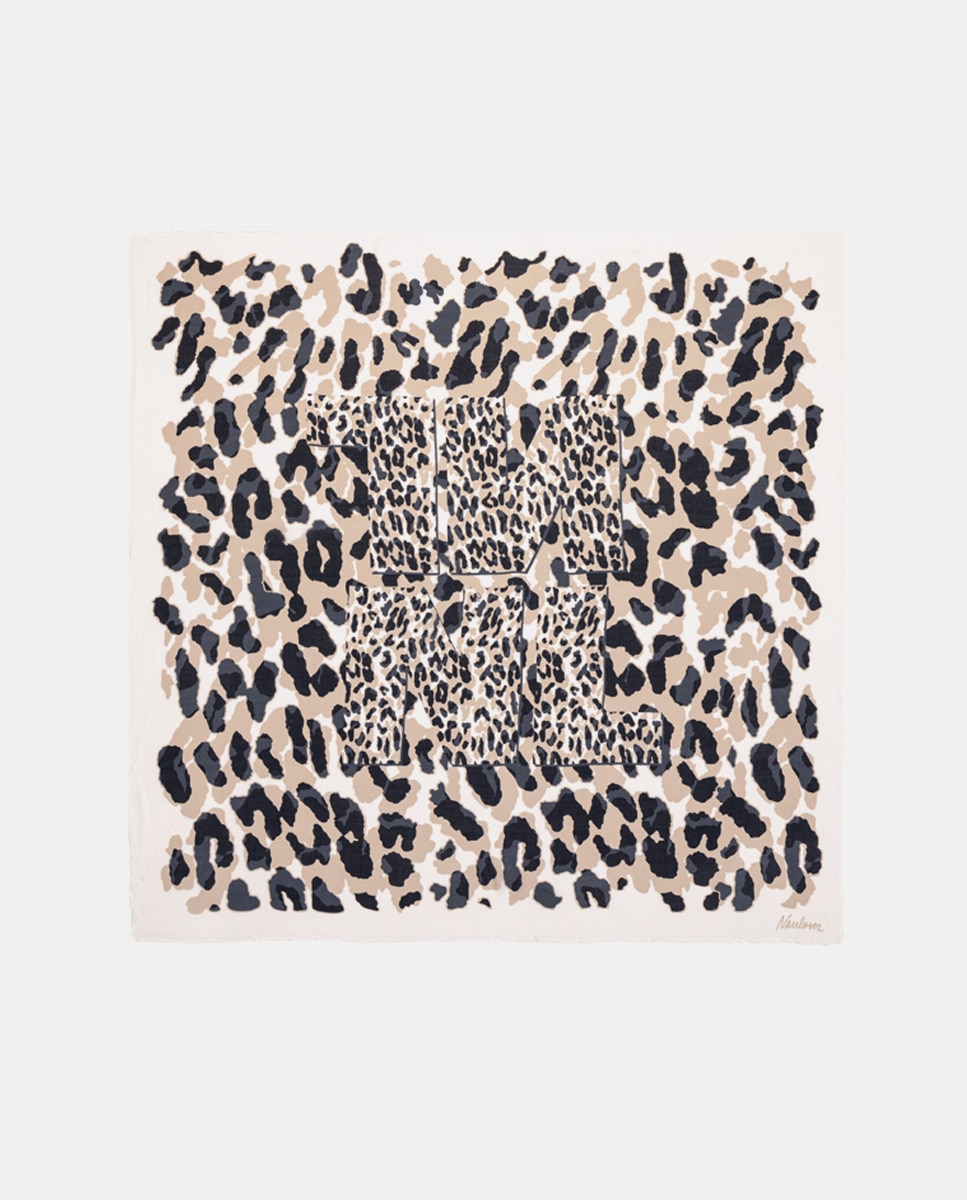 Foulard multicolore animal print
