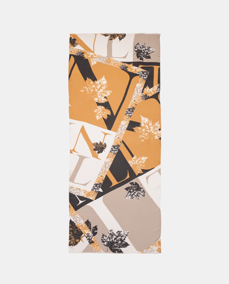 Foulard multicolore à imprimé fantaisie